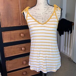 Universal Thread Yellow and White Striped Tank